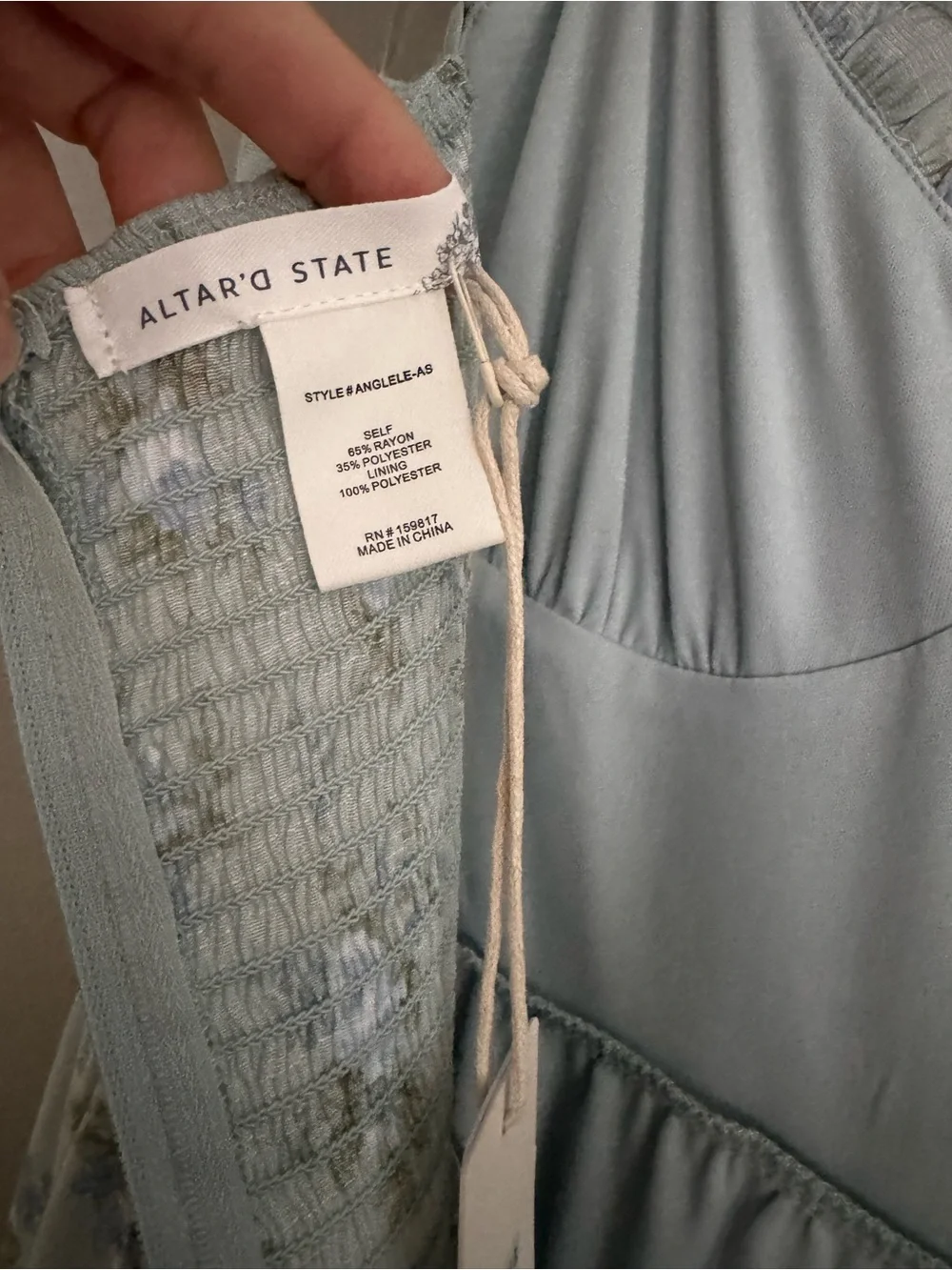 NWT Altar’d State Angelle textured Floral Tiered Maxi Dress - Picture 8 of 11